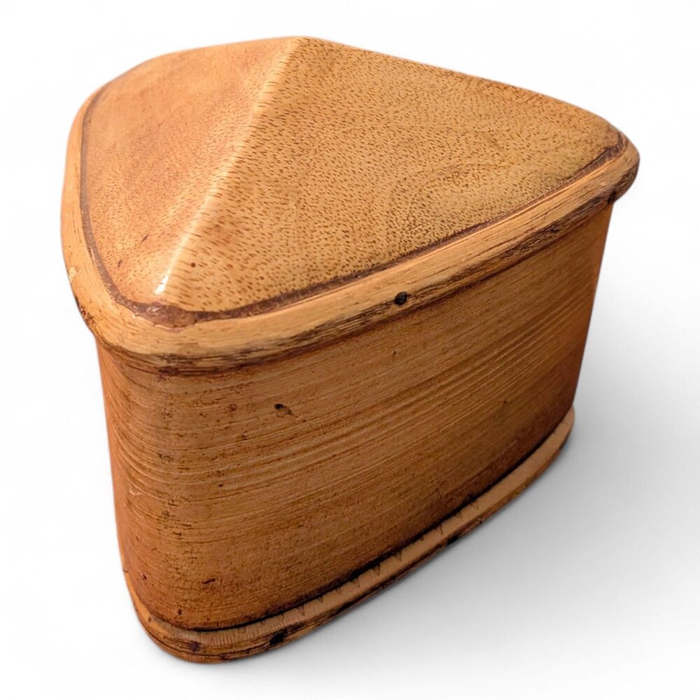 Vintage Bamboo Covered Storage Box